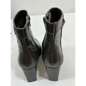 Womans Excellent Condition Paolo Corelli Ankle Boots 8 M Brown Block Heel thumbnail 4