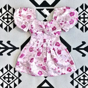 Vici Marie Anne Floral Puff Sleeve Cutout Mini Dress Medium thumbnail 7