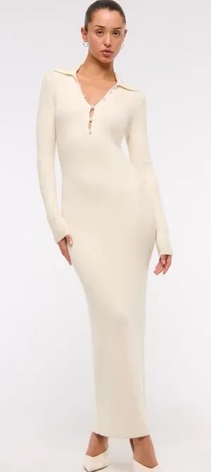 Abercrombie Cream Sweater Dress thumbnail 1