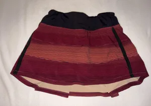 Lululemon Red Striped Tennis Skirt thumbnail 1