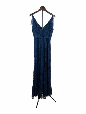 JENNY YOO Women’s Bridesmaid V-Neck Style JY519 Florentine Lace Navy Size S thumbnail 10