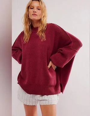 Free people easy street tunic sweater thumbnail 1