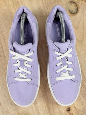 Timberland Laurel Court Low Lace Up Canvas Sneakers Lilac‎ Purple Women 9.5 thumbnail 4