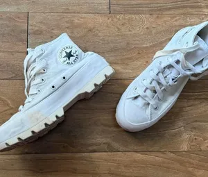 Converse White High-Top Platform Chuck Taylor Sneakers thumbnail 1