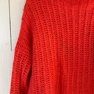 Aerie Women's Sweater Knit Orange Long Sleeve Wool Blend thumbnail 2