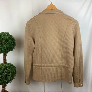 Regina Porter Brown Vintage Quilted Double Breast Long Sleeve Button Jacket S thumbnail 4