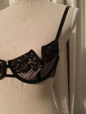 Victoria's Secret Lace and Leatherette Demi Bra thumbnail 3