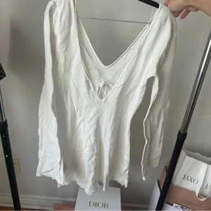 Meshki White Long Sleeve Coverup Dress thumbnail 6