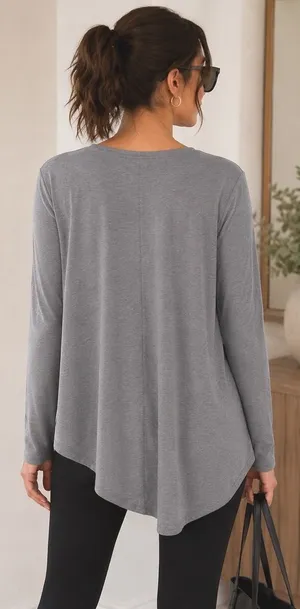 Lululemon Lifted Balance Asymmetrical Hem Long‎ Sleeve Top Women 2 Activewear thumbnail 1