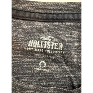 Hollister Must Have Collection Charcoal Gray Marl Cotton Logo T-Shirt Mens‎ S thumbnail 5