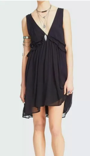 Free People Mini Dress Black thumbnail 2