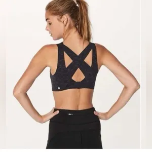 lululemon athletica Crossback Sports Bra - Dark Heather thumbnail 2