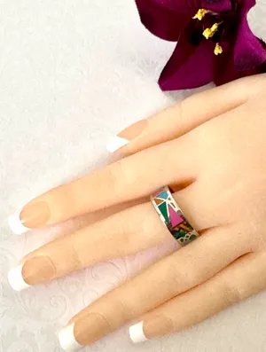 Stainless Steel Ring, Size 8 Silver thumbnail 2