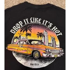 Top Mens Drop It Like Its Hot Black T-Shirt New Size Medium By Boxset thumbnail 5