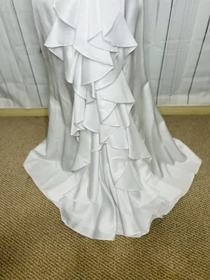Davids Bridal Wedding Dress Sz 4 Beaded Bustline A-Frame Full Skirt White thumbnail 9