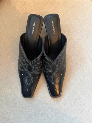 Free People Roxi Western Mules- size 8 thumbnail 6