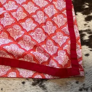 ROLLER‎ RABIT Red Patterned Cotton Tunic Top Size Medium thumbnail 2
