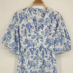 Tuckernuck Ginger Dress Medium Blue Floral Toile Maxi Coastal Grandmother Preppy thumbnail 4