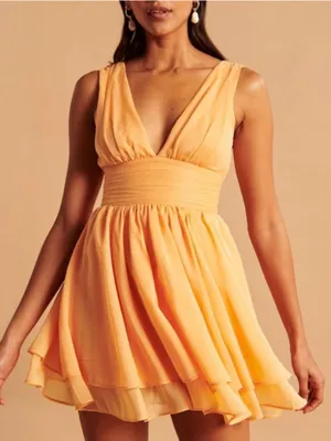 NEW Abercrombie flirty drama mini dress Large thumbnail 1