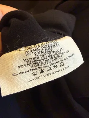COZY EARTH Women’s Brushed Bamboo Cotton Crewneck Pullover Top Black thumbnail 6