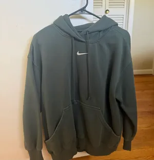 Nike Women's Dark Green Swoosh Pullover Hoodie thumbnail 5
