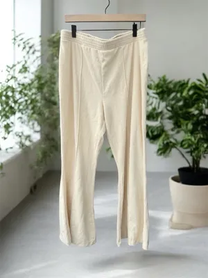 Aerie NWT Groove-On Rib Velour Flare Pants XL Short thumbnail 2