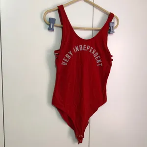 Victoria’s Secret PINK "Very Independent" Patriotic Bodysuit Red Medium thumbnail 3