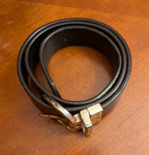 Calvin Klein Black/Brown Reversible Belt Size 32 Silver Buckle thumbnail 1