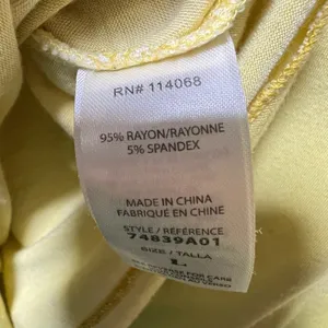 Ten‎ Sixty Sherman Womens Yellow V-Neck Short Sleeve Raw Hem Tee Shirt Large thumbnail 7