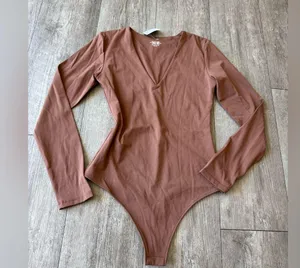 Amazon Brown Long Sleeve Bodysuit thumbnail 3