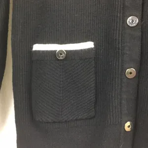 Black Snap Ribbed Long Sleeve Cardigan Sweater by White House Black Market S thumbnail 5