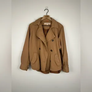 Free People Remi Brown Neutral Cord‎ Dolman Sleeve Utility Short Jacket Sz XS thumbnail 3