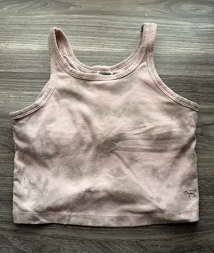 PINK Victoria’s Secret Light Pink Ribbed Crop Tank Top thumbnail 1