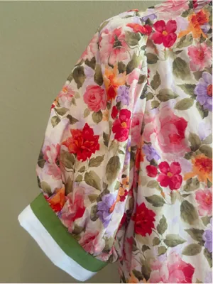 Entro Floral Print Contrast Trim Mini Dress Size S thumbnail 4