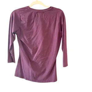 Jillanova Y2k Womens Plum Purple V-Neck Cotton Stretch Top Small Whisigoth‎ thumbnail 4