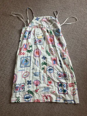 Marshalls White dress with printed accents thumbnail 4
