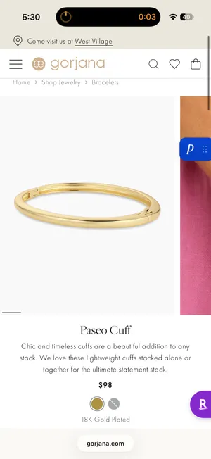 Gorjana Paseo Cuff Bracelet thumbnail 2