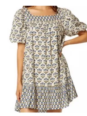 Misa Los Angeles Georgia Mini Dress Floral Print Ruffle Hem xs oversized NWOT thumbnail 4