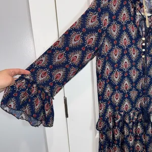 Anthropologie Uncle Frank Dress Ruffle Long Sleeve XS 100%rayon style 33350 USA thumbnail 2