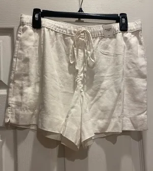 Abercrombie & Fitch Linen-Blend Drawstring Shorts thumbnail 1