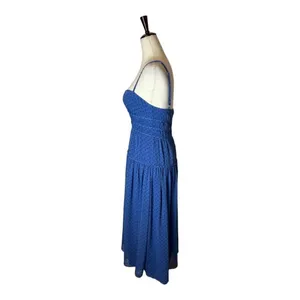 La Maison Talulah Dress Womens Small‎ Blue And Black Polka Dot Sorrento Midi thumbnail 8