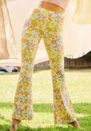 Ghanda Rosa Flares Bardot Floral Bell Bottom Pants thumbnail 1