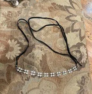 Diamond Choker Necklace Black thumbnail 1