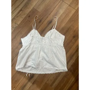 Madden Girl White Lace Trim Babydoll Cami Top Size XL Coquette Y2K Summer thumbnail 5