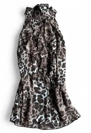 Source Unknown B Wear Halter Top Leopard thumbnail 1