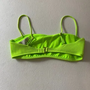 Hollister Swim Neon Green Ribbed Bikini Top Size Small Strappy Y2K thumbnail 3