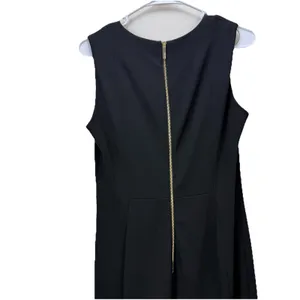 Calvin Klein Black Hi Low Trumpet Sleeveless Stretch Crepe Midi‎ Dress Size 8 thumbnail 7