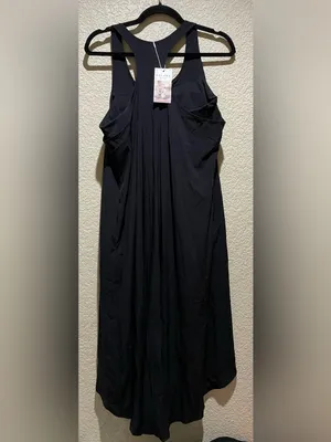 Halara NWT Black Racerback High-Low lightweight Dress Size L thumbnail 3