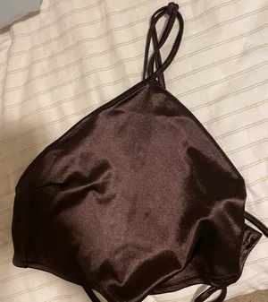 ASOS Brown Satin Scarf Top thumbnail 3