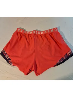 Under Armour Women’s Play Up 3.0 Printed Running Shorts Coral Pink Size XL W-199 thumbnail 5